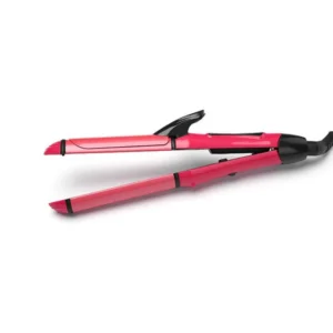 Nova 2-in-1 Hair Straightener & Curler – Model NH-2009, Quick Heat-Up Ceramic Plates for Smooth Straightening & Effortless Curls, Portable Dual-Use Styling Tool for All Hair Types