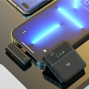 SX8 Type-C Wireless Lavalier Microphone | Single Clip-On Mic for Interview, Vlogging & Recording | Noise Reduction Mic for Android Phones