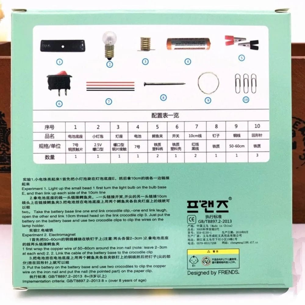 DIY Electrical Circuit Learning Kit for Kids – Safe STEM Science Experiment Set