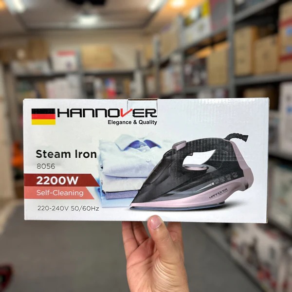 Hannover Steam Iron โ 2200W German Lot | Ceramic Soleplate, Vertical & Burst Steam, Self-Cleaning, Adjustable Temperature Control - Image 6