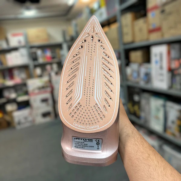 Hannover Steam Iron โ 2200W German Lot | Ceramic Soleplate, Vertical & Burst Steam, Self-Cleaning, Adjustable Temperature Control - Image 8