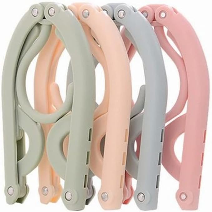 Portable Folding Clothes Hangers with Slots – Pack of 10 Durable Travel-Friendly Hangers. - Image 5