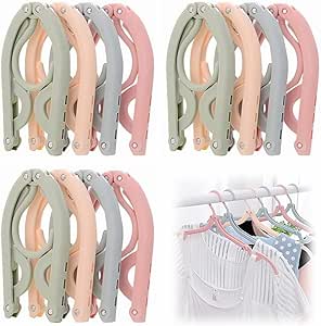 Portable Folding Clothes Hangers with Slots – Pack of 10 Durable Travel-Friendly Hangers. - Image 2