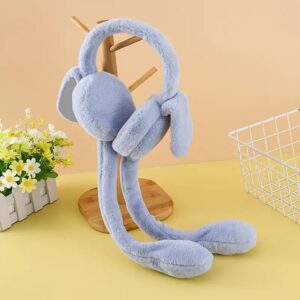 Cute Bunny Plush Ear Muff Headphone Winter Cap for Women & Girls