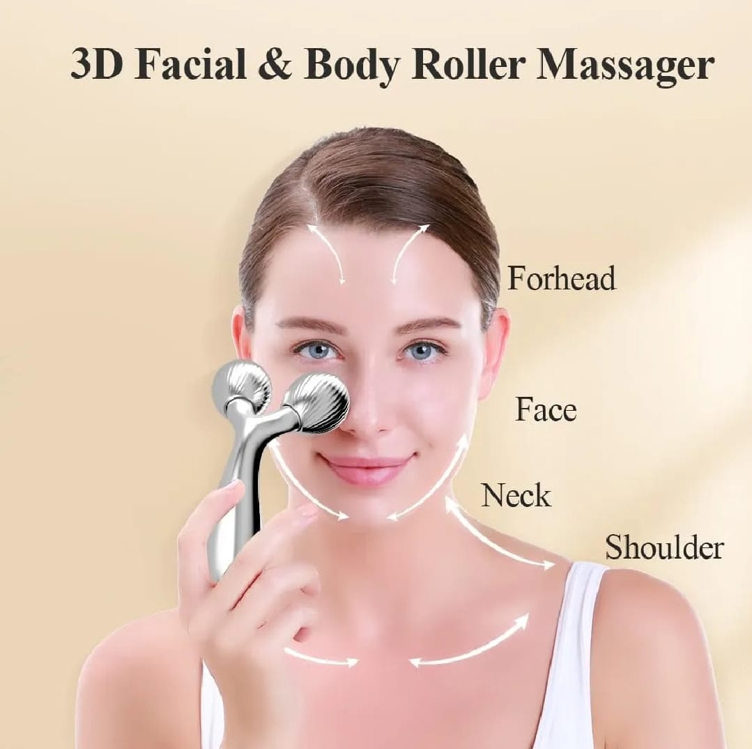 3D Face Massager Roller – Y Shape Facial Contouring Roller for Face Lift, Puffiness Reduction & Skin Tightening Tool - Image 4