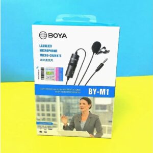 Boya BY-M1 Professional Lavalier Microphone 3.5mm | Clip-On Lapel Mic for Smartphone, DSLR Camera & PC | Audio & Video Recording Mic