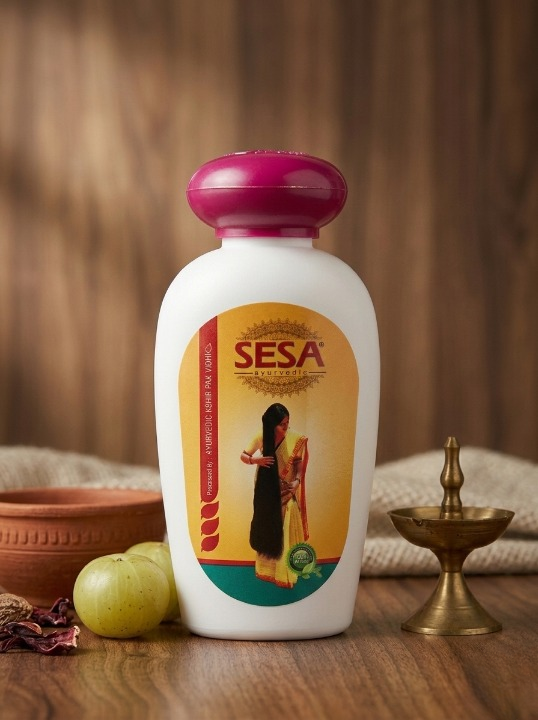 SESA Hair Oil 100ml | Anti-Dandruff & Anti-Lice Herbal Oil | Promotes Hair Growth, Scalp Care & Stress Relief | Made in India - Image 4