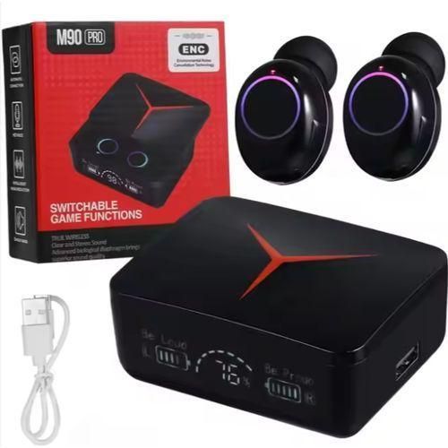 M90 Pro Bluetooth Earbuds with Powerbank | Wireless Gaming Earphones with LED Display, Deep Bass & Long Battery Backup | TWS Headphones - Image 3