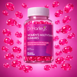 Dr. Harleys Women Multivitamin Gummies (60s) | Daily Health Support, Hair Skin & Nails Vitamins | Delicious & Easy-to-Take Supplement