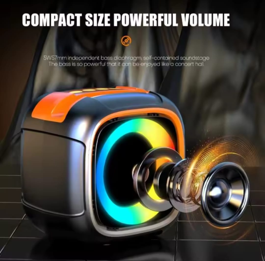 S11 Mini Portable Bluetooth Speaker with Phone Holder & RGB Lights | Wireless Speaker with Super Bass & 10-Hour Playtime | Compact Travel Speaker (Random Color) - Image 4