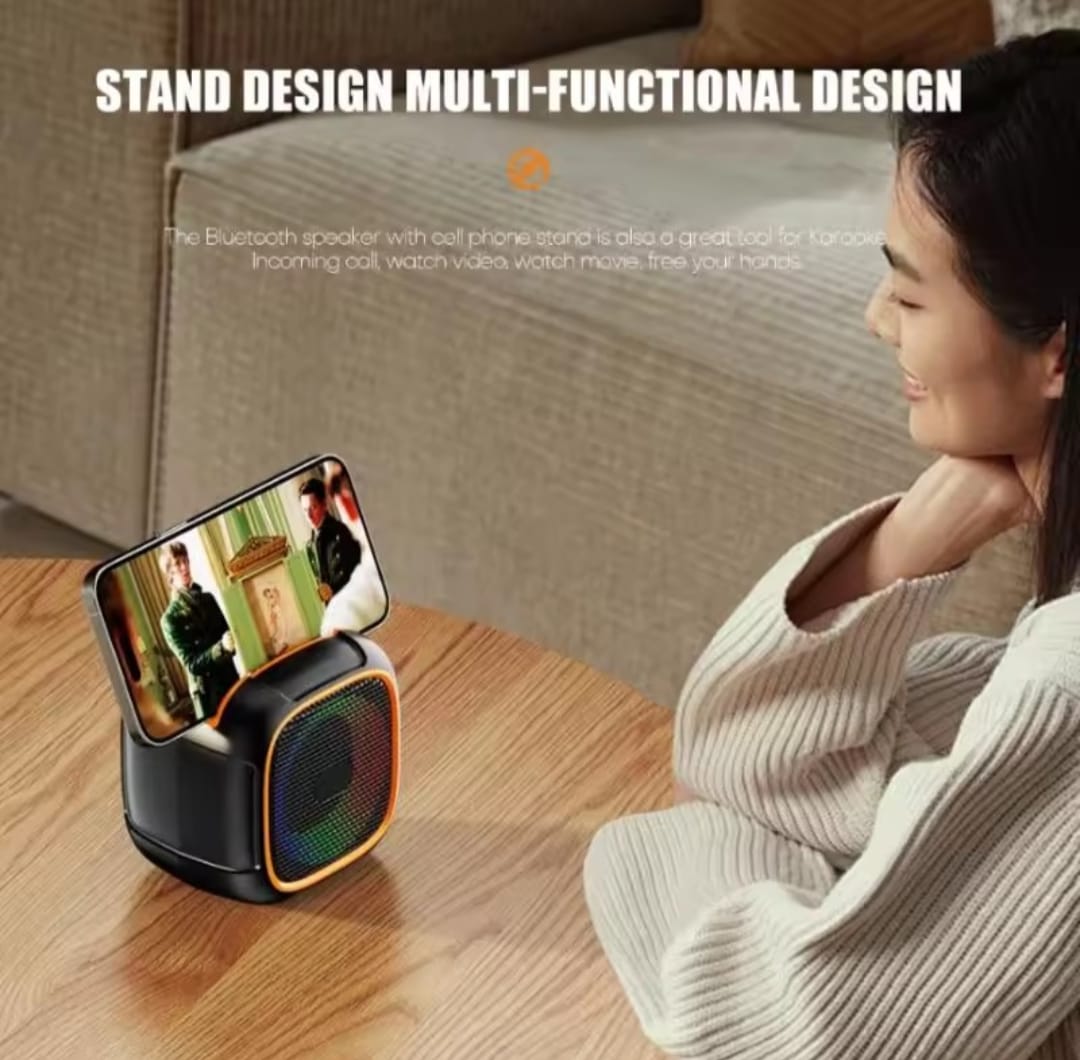 S11 Mini Portable Bluetooth Speaker with Phone Holder & RGB Lights | Wireless Speaker with Super Bass & 10-Hour Playtime | Compact Travel Speaker (Random Color) - Image 3