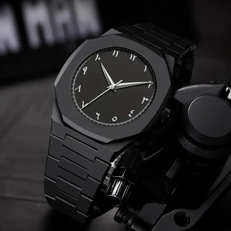 Men's Black Quartz Watch - Stylish Analogue Timepiece - Image 2