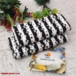 2 Pcs Women's Unstitched Printed Suit