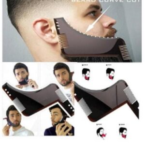 Beard Shaping Tool Template with Comb – Perfect Beard Line Up Shaper Guide | Adjustable Beard Styler & Grooming Comb for Men