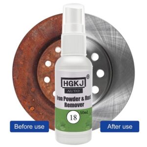 HGKJ-18 Car Iron Powder Rust Remover Spray 60ml – Wheel & Paint Decontamination Cleaner | Car Logo Rust Cleaner & Repair Solution