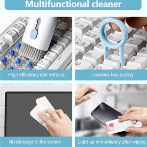 7 in 1 Multi-Function Cleaning Kit – Keyboard, Earbuds, Headset Cleaner Brush & Earphone Cleaning Pen (Portable & Scalable Design)