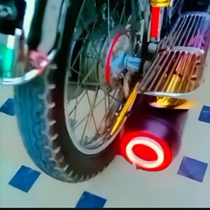 Silencer Tikki Neon LED Round Light for Honda 125 – Blue | Stylish Bike Silencer Light | Waterproof LED Decoration