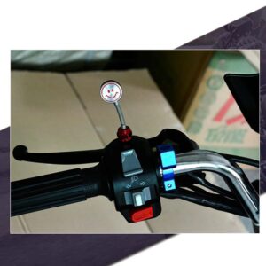 Pack of 2 Emoji Screw Looking Glass for Bike & Motorcycle – Funny Emoji Doll Slime Toy Decor (Multicolor Random)