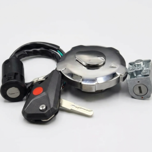 CG125 switch kit, Honda CG125 ignition switch, motorcycle lock set, CG125 computer key set, fuel tank cap lock, bike side lock, 3 in 1 lock kit, single key operated switch kit, motorcycle security parts Pakistan, CG125 accessories