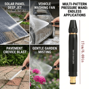 High Pressure Metal Brass Adjustable Nozzle Water Spray Gun Versatile Tool For Garden And Cleaning