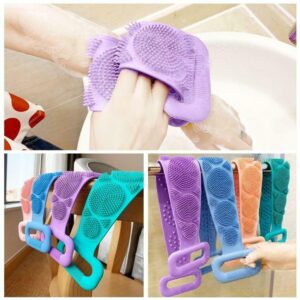 Silicone Bath Body Brush Soft Rubbing Exfoliating Massage For Back Cleaning High Quality Bathroom Accessories