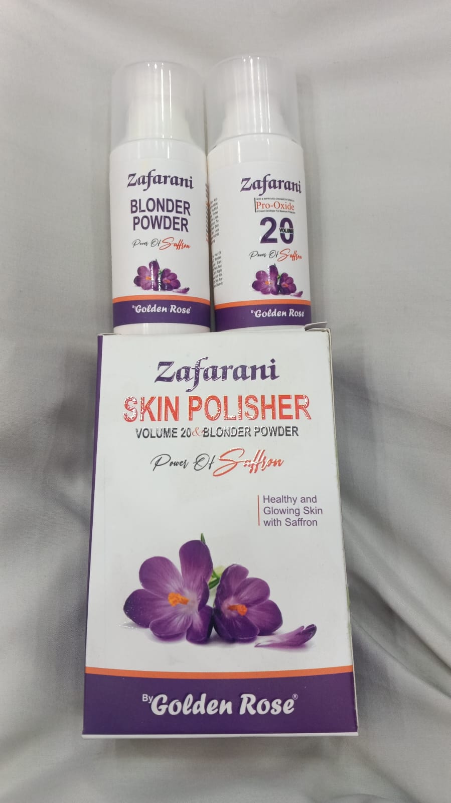 Golden Rose Zafarani Blonder Powder 30g & Skin Polisher 50ml – Saffron Whitening & Skin Brightening Kit | Made in Pakistan - Image 3