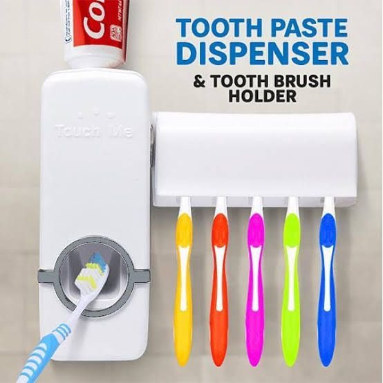 Automatic Toothpaste Dispenser with Toothbrush Holder – Easy-to-Use Bathroom Accessory for Kids & Adults